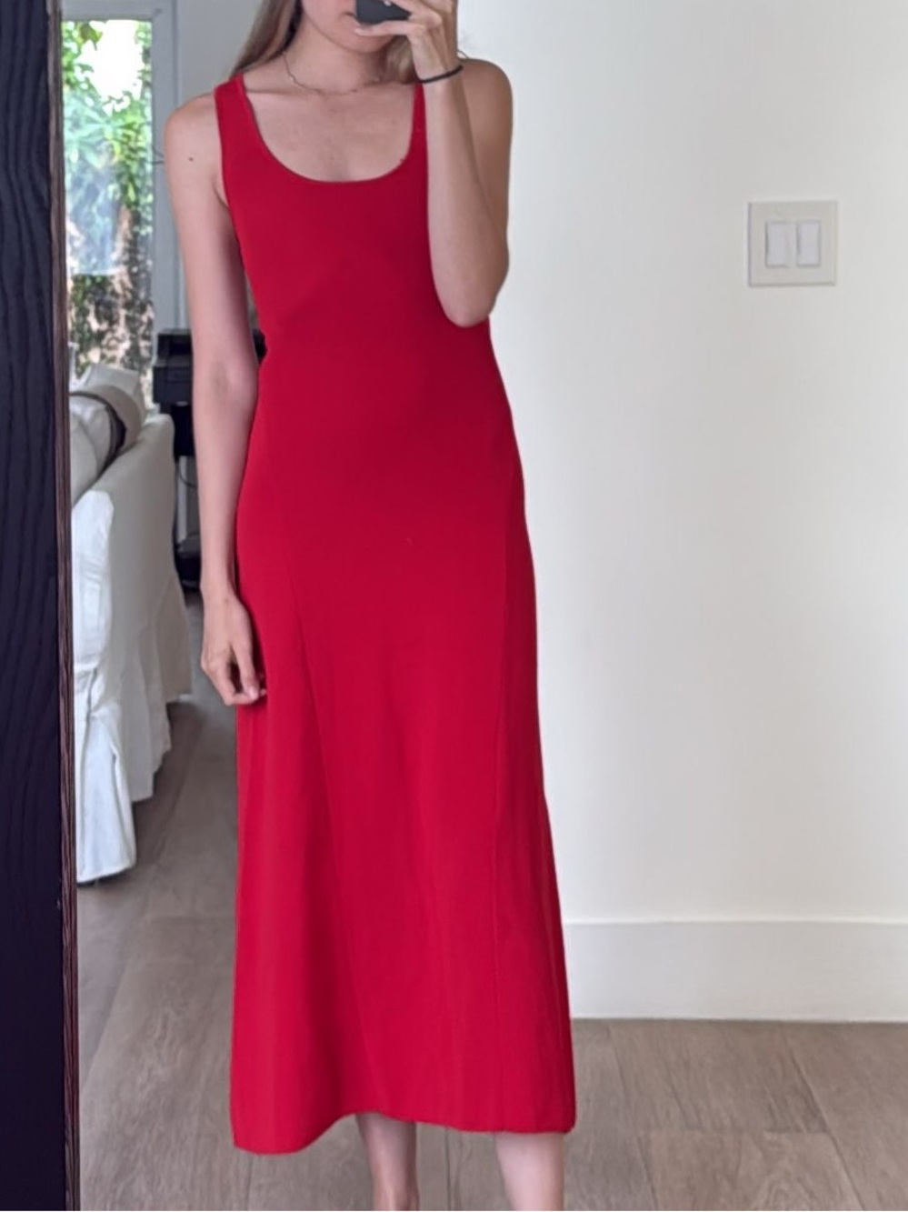 WeWoreWhat Crimson Scoop-Neck Maxi Dress